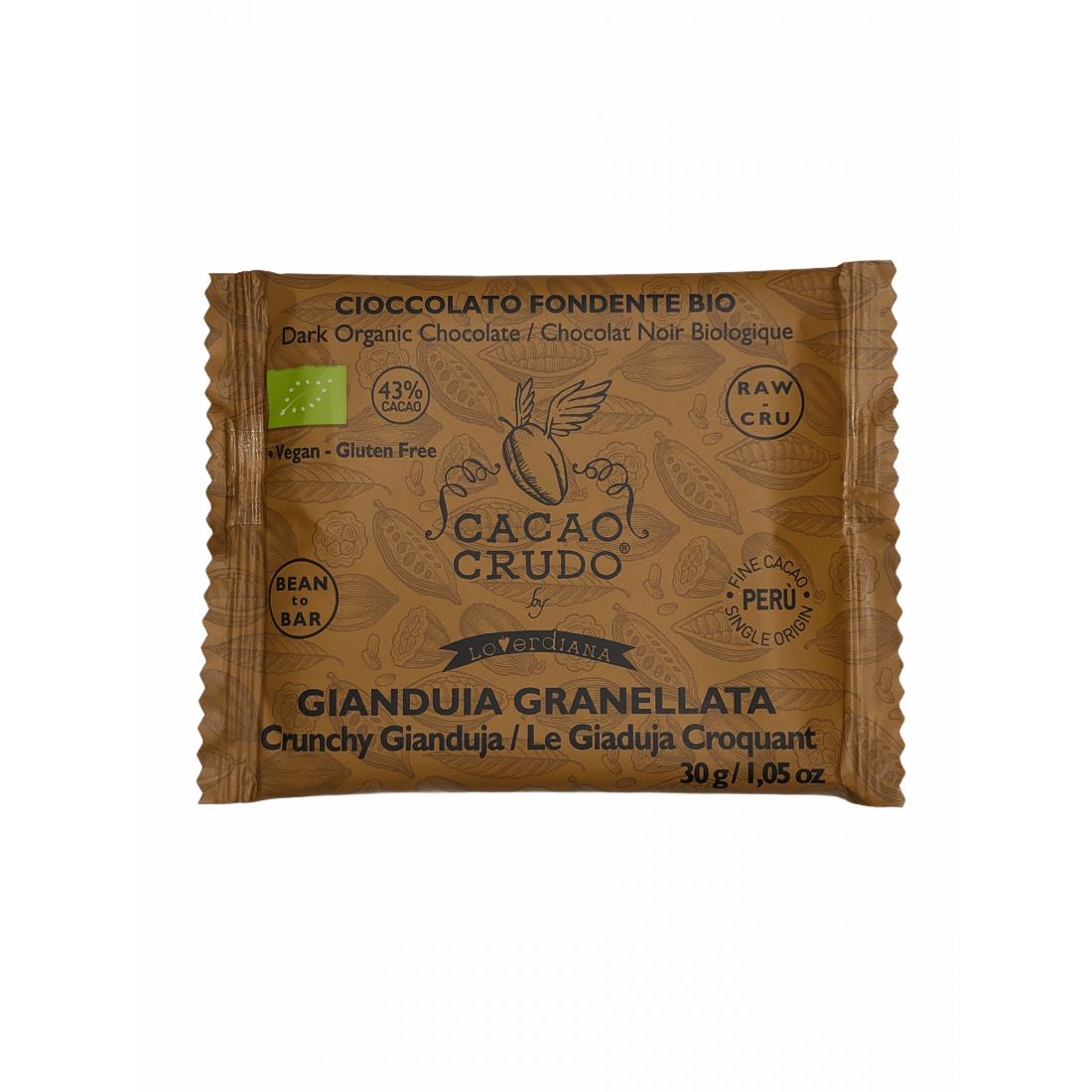 Cioccolato Biologico Gianduia Granellata 30gr